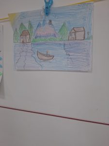 Descrierea lucrării realizate de domnul pictor în cadrul taberei „Aripi de Înger”